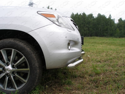 Защита передняя двойная 76-60 мм ТСС для Lexus LX-570 2007-2012