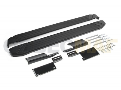 Пороги алюминиевые Rival Black New для Нива ВАЗ 2121 1973-2021